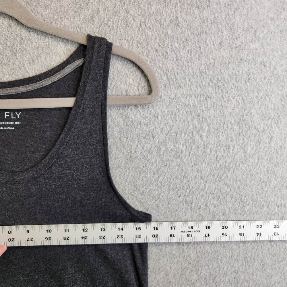 Free Fly Dress Womens S Gray Maxi Jersey Knit Slit Athleisure Travel Vacation - Picture 9 of 12